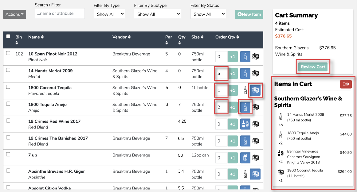 How do I place orders with vendors?